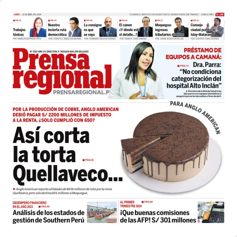 La Prensa Regional – Lunes 22 de abril de 2024