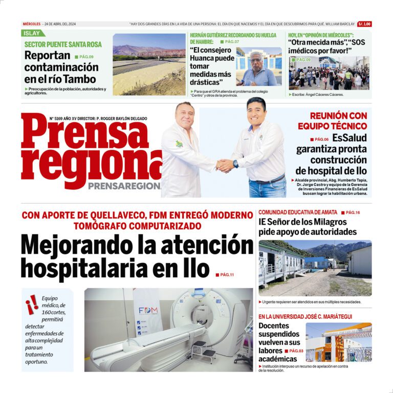 La Prensa Regional – Miércoles 24 de abril de 2024
