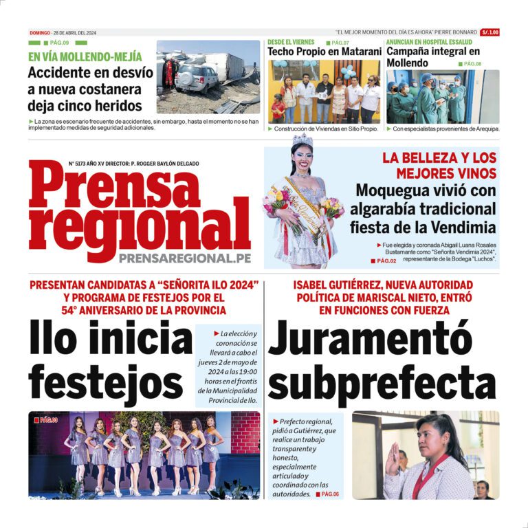 La Prensa Regional – Domingo 28 de abril de 2024