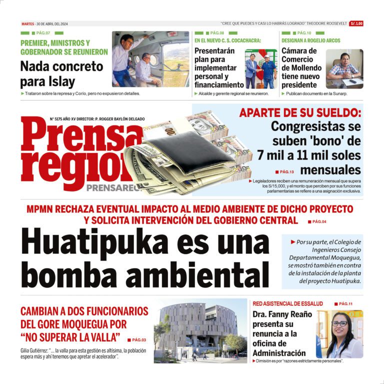 La Prensa Regional – Martes 30 de abril de 2024