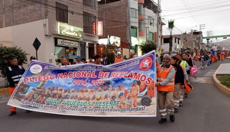 Construcción Civil CGTP Islay participó en jornada de lucha