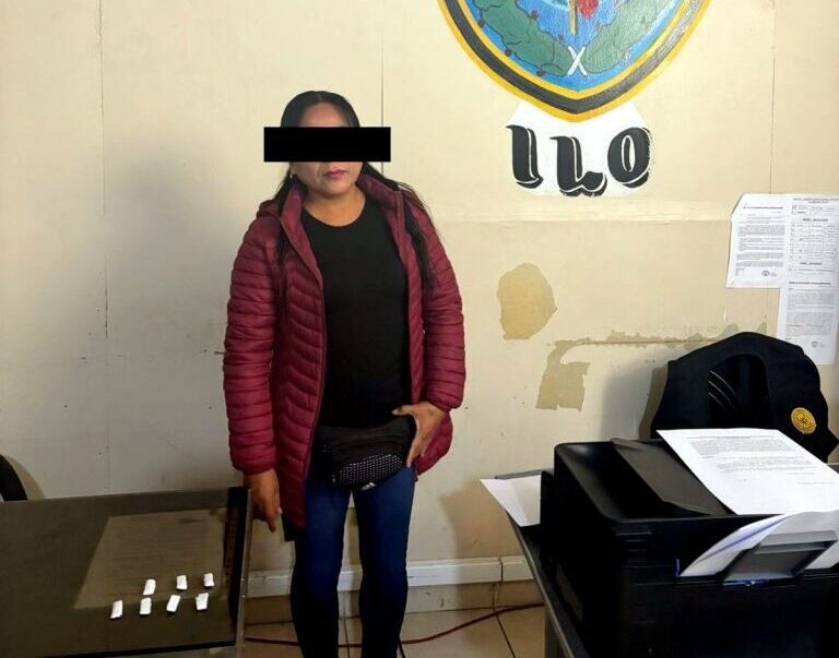 Capturan a mujer con droga en el malecón de Alto Ilo
