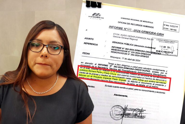 Caso Blindaje a coimeros: Informe del mismo GORE Moquegua desmiente a gobernadora Gilia Gutierrez
