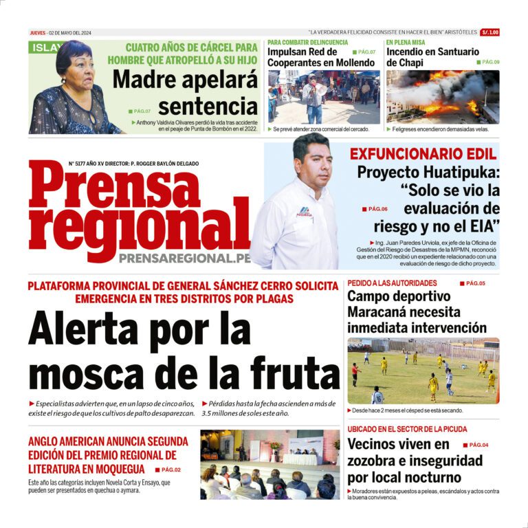 La Prensa Regional – Jueves 02 de mayo de 2024
