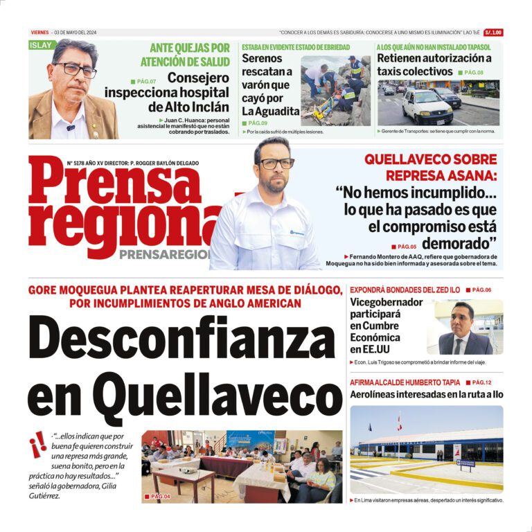 La Prensa Regional – Viernes 03 de mayo de 2024