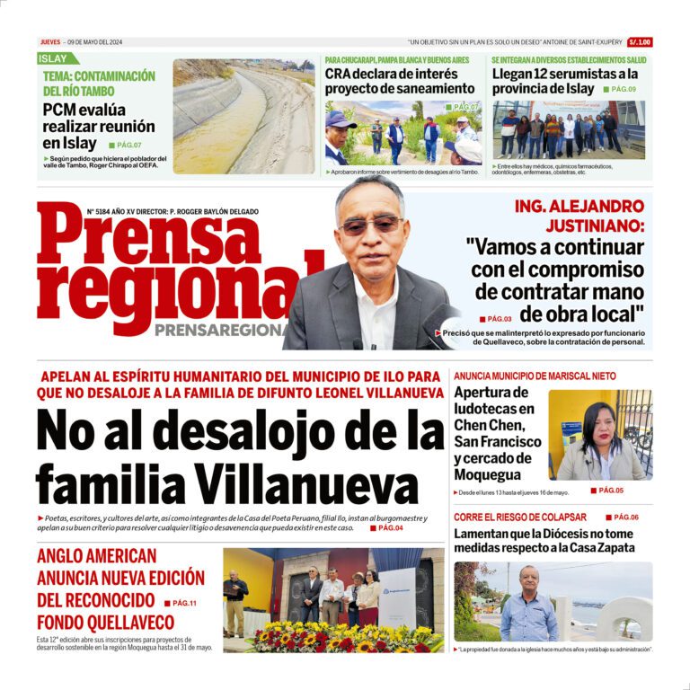 La Prensa Regional – Jueves 09 de mayo de 2024