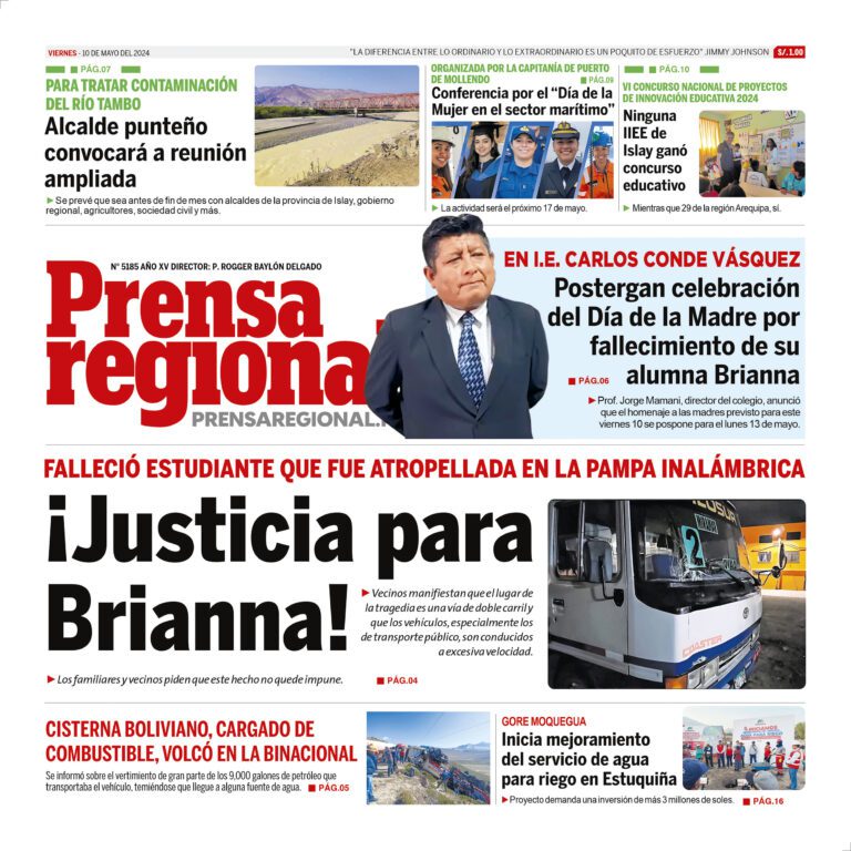 La Prensa Regional – Viernes 10 de mayo de 2024