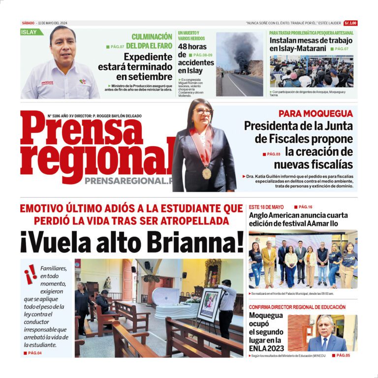La Prensa Regional – Sábado 11 de mayo de 2024