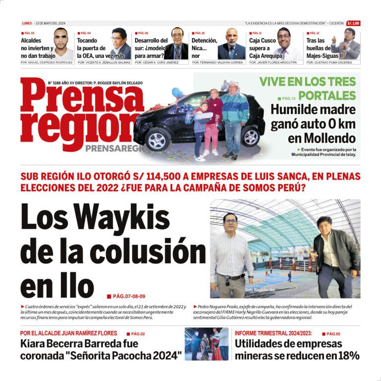 La Prensa Regional – Lunes 13 de mayo de 2024