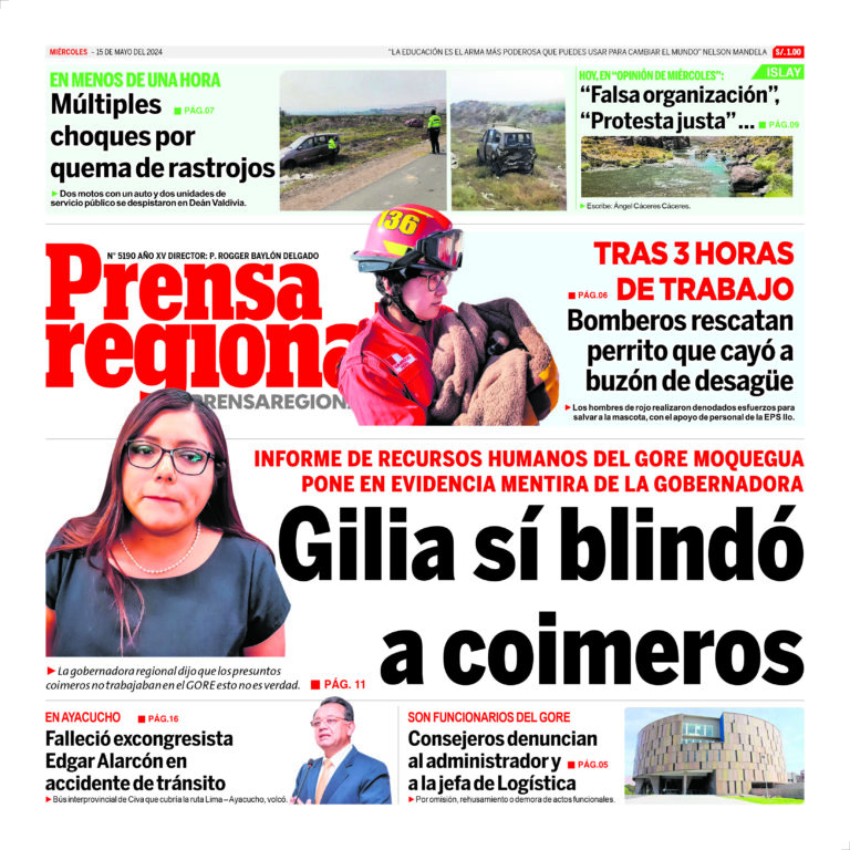 La Prensa Regional – Miércoles 15 de mayo de 2024