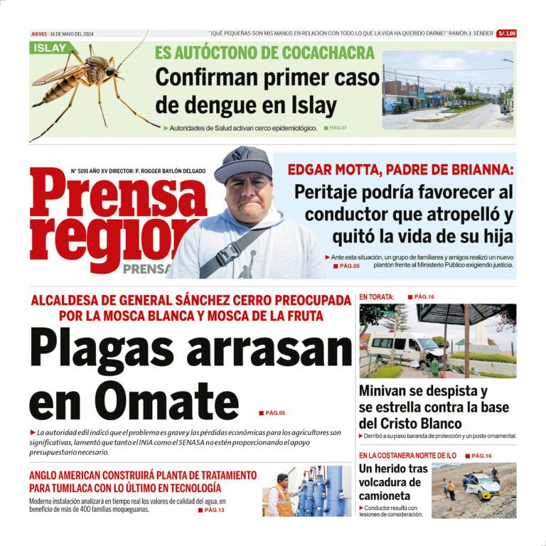 La Prensa Regional – Jueves 16 de mayo de 2024