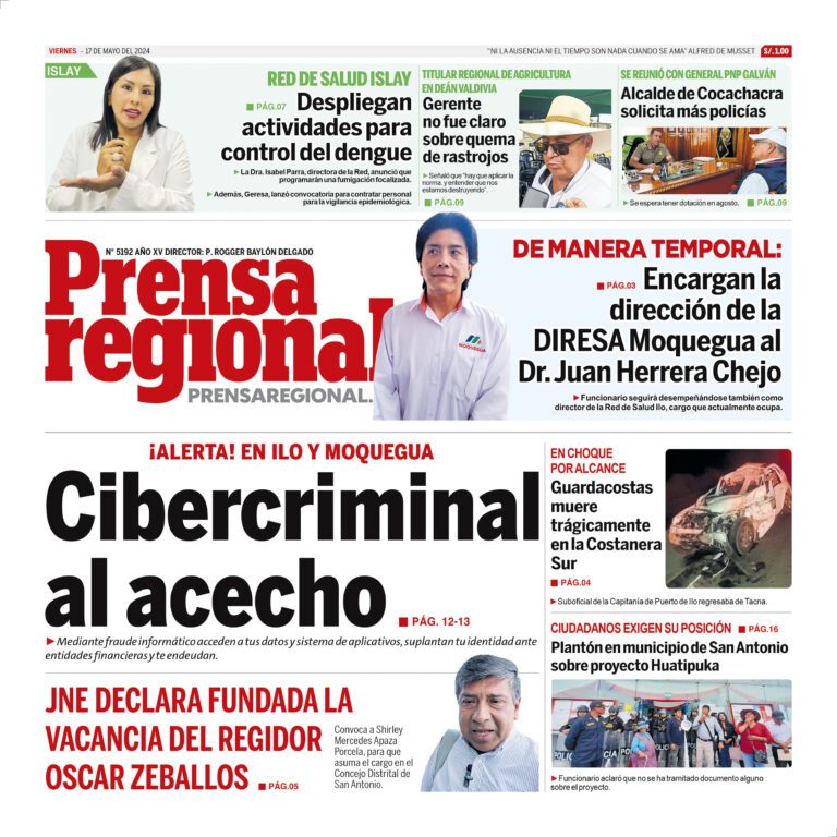 La Prensa Regional – Viernes 17 de mayo de 2024