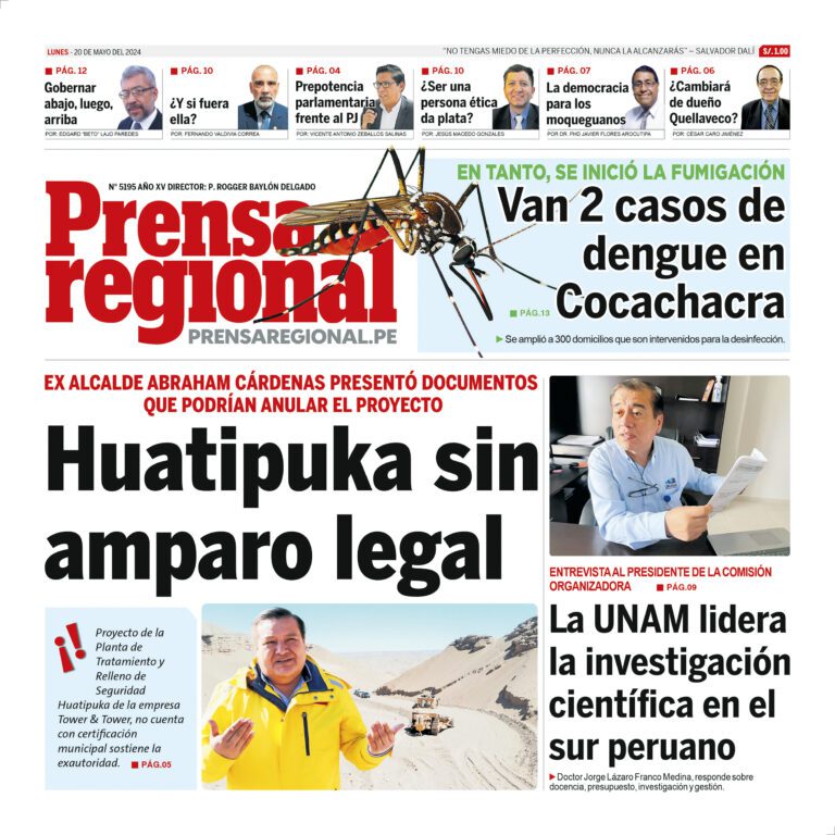 La Prensa Regional – Lunes 20 de mayo de 2024