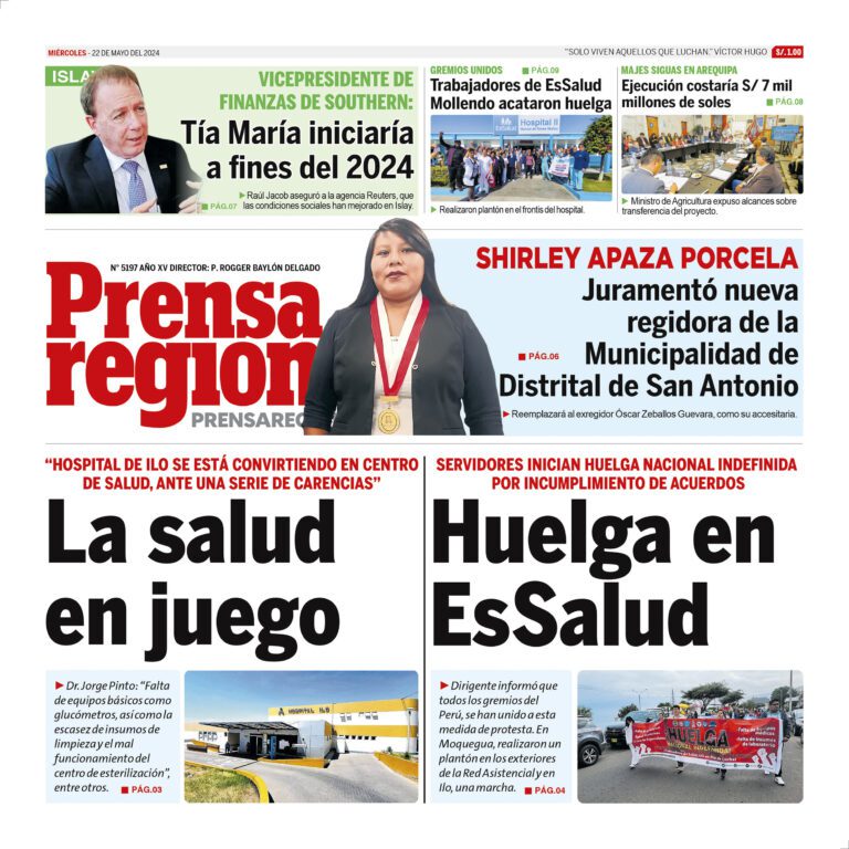 La Prensa Regional – Miércoles 22 de mayo de 2024