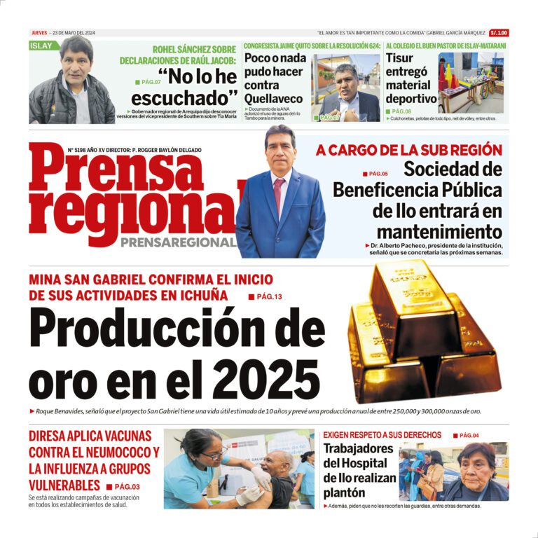 La Prensa Regional – Jueves 23 de mayo de 2024