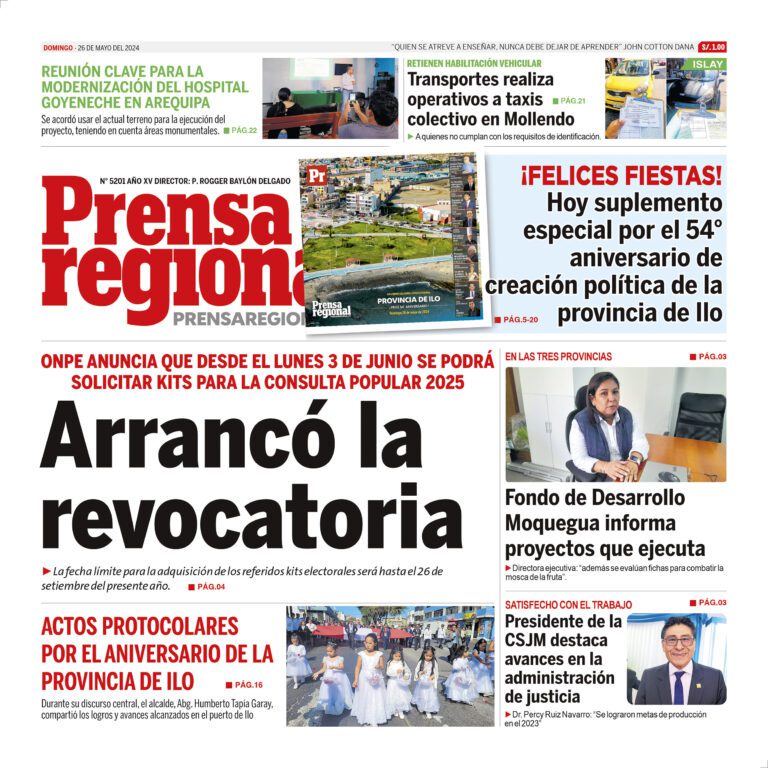 La Prensa Regional – Domingo 26 de mayo de 2024