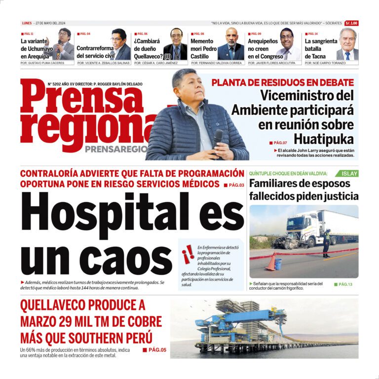 La Prensa Regional – Lunes 27 de mayo de 2024