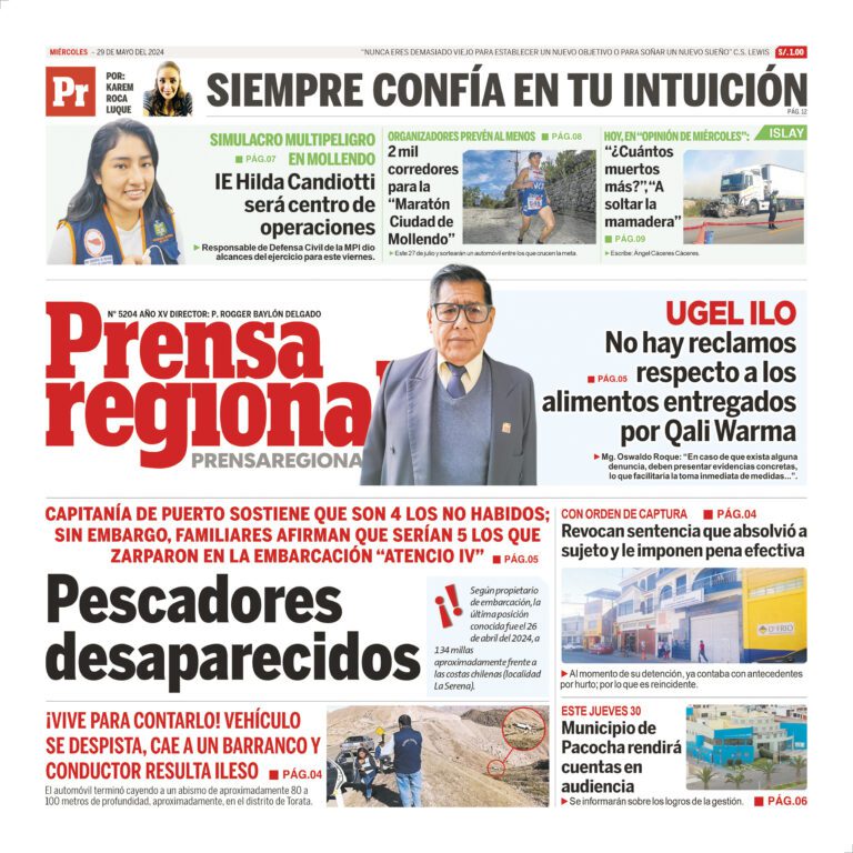 La Prensa Regional – Miércoles 29 de mayo de 2024