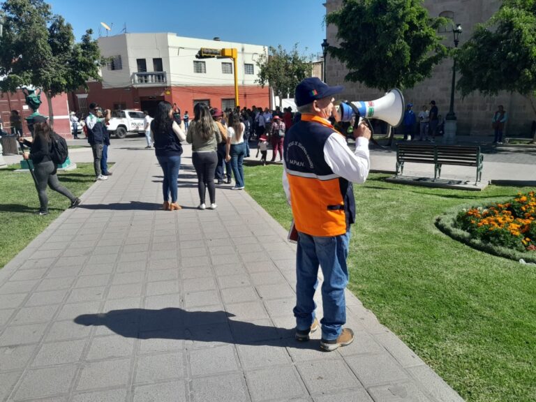 Simulacro Nacional Multipeligro: según INDECI, trabajo realizado fue bueno en Moquegua