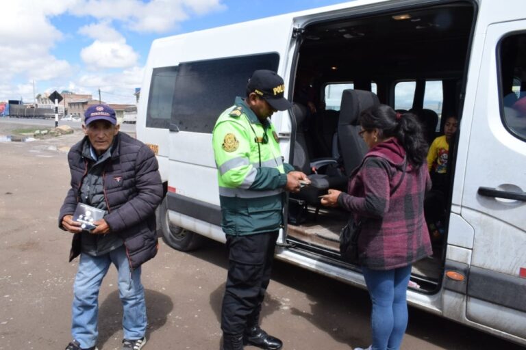 Realizarán operativos al servicio interprovincial de pasajeros en Mollendo 