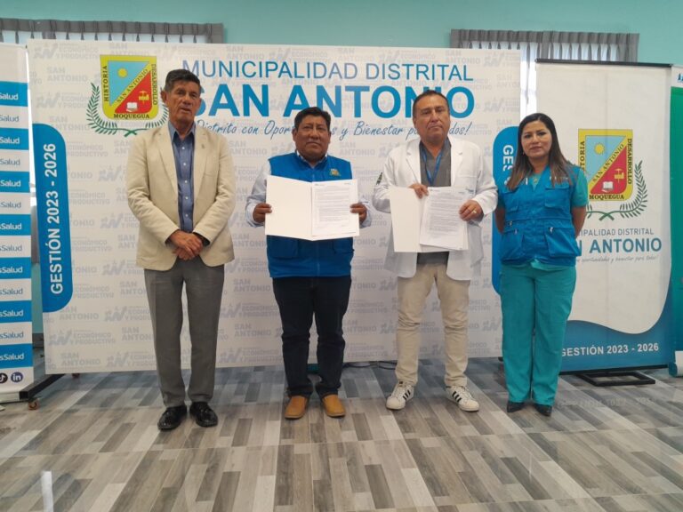 Municipalidad de San Antonio firma convenios con EsSalud y el municipio del CP de Chen Chen