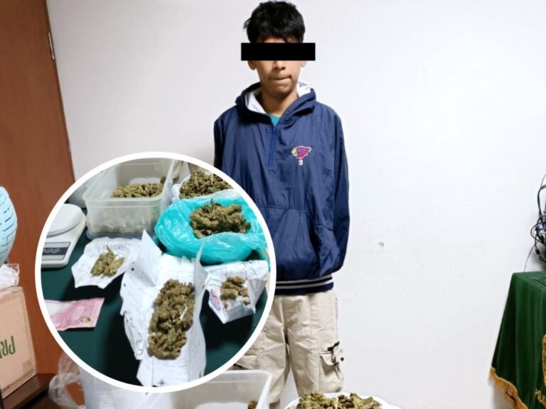 Arequipa: Joven de 21 años cae con 500 gramos de marihuana
