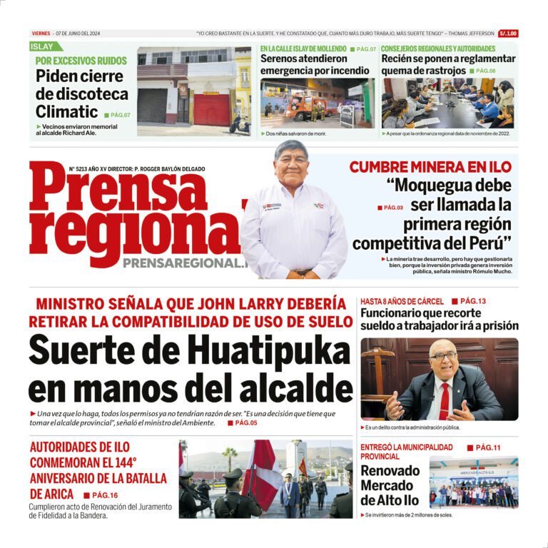 La Prensa Regional – Viernes 07 de junio de 2024