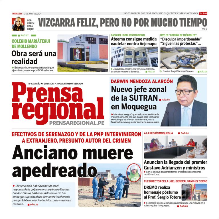 La Prensa Regional – Miércoles 12 de junio de 2024