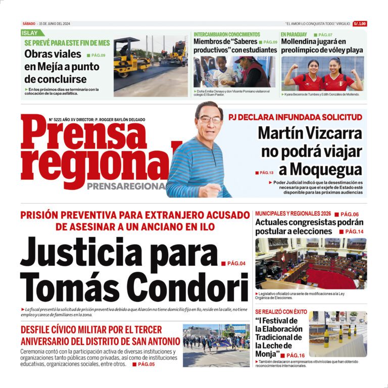 La Prensa Regional – Sábado 15 de junio de 2024