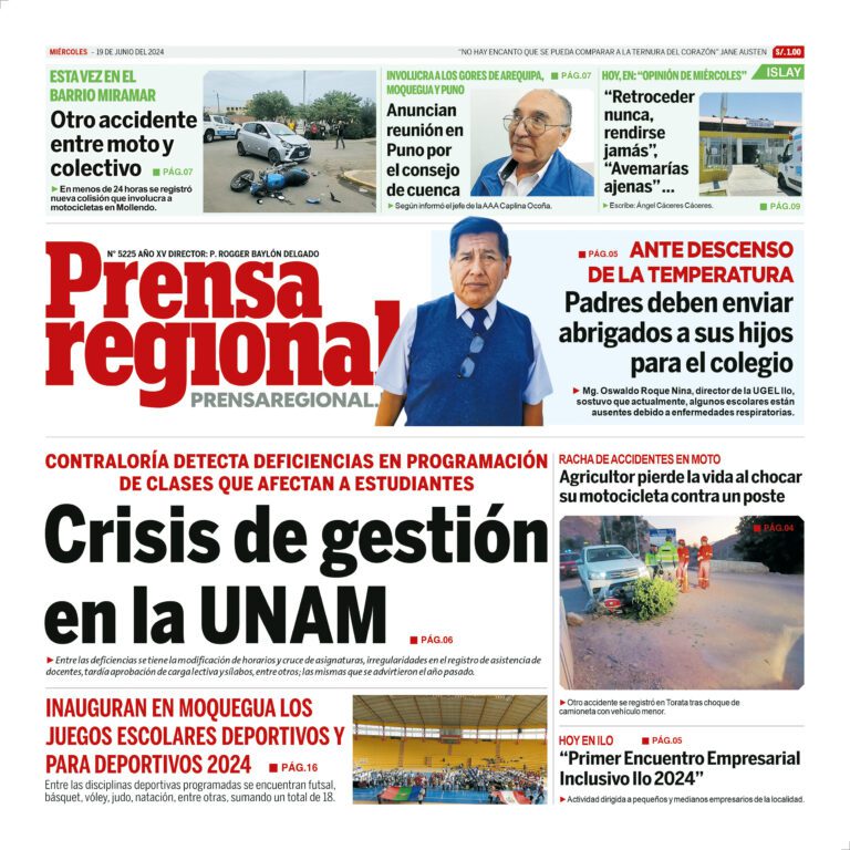 La Prensa Regional – Miércoles 19 de junio de 2024