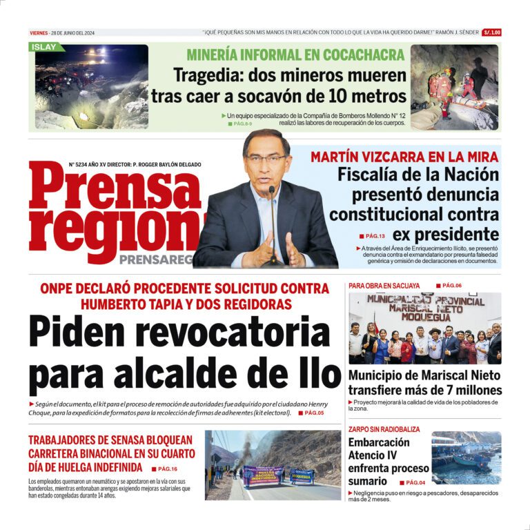 La Prensa Regional – Viernes 28 de junio de 2024