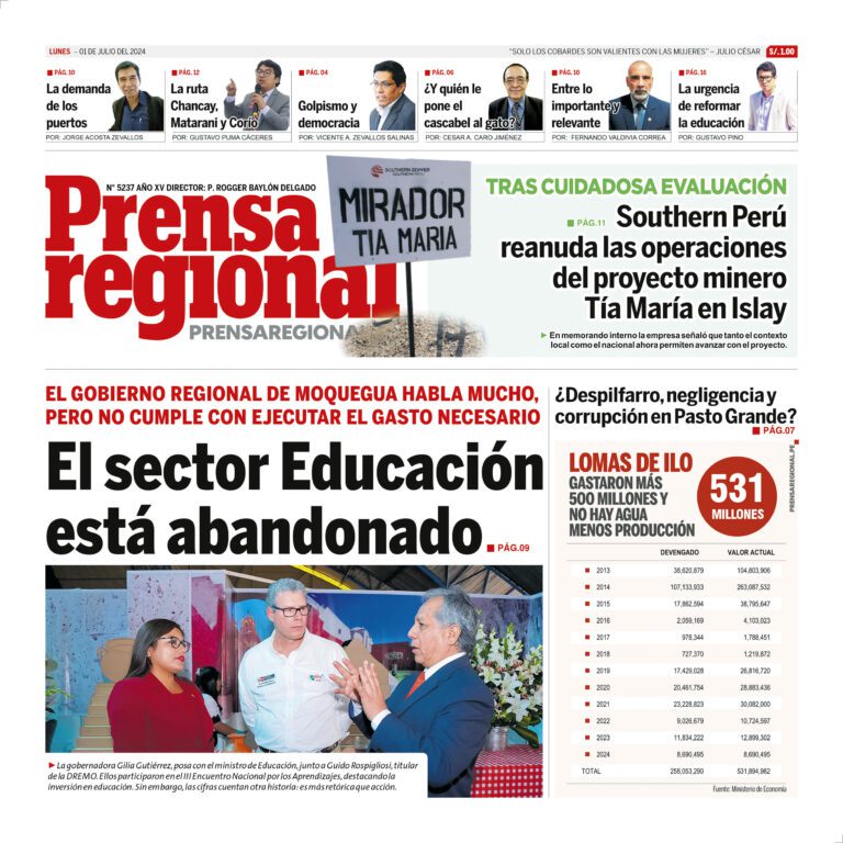 La Prensa Regional – Lunes 01 de julio de 2024