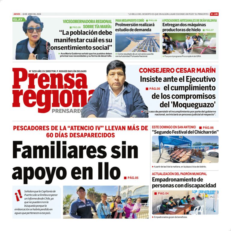 La Prensa Regional – Jueves 13 de junio de 2024