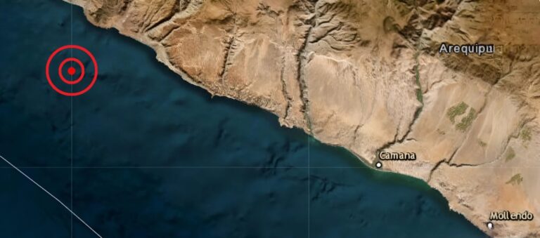 Fuerte sismo de 6.3 sacudió costas de la región Arequipa