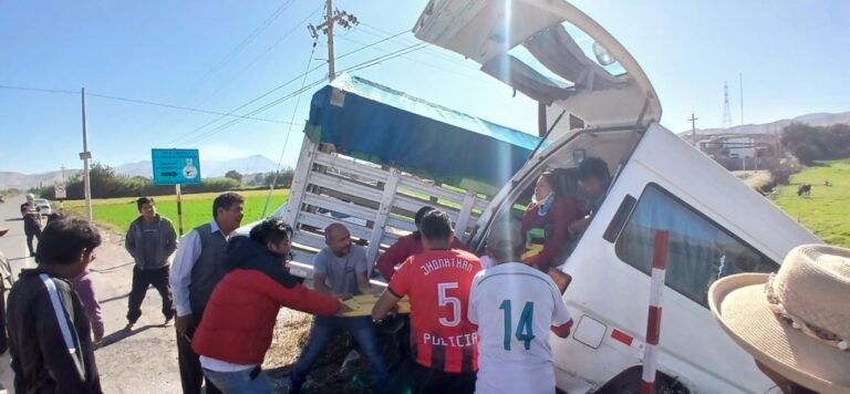 Accidente de tránsito en el valle de Moquegua deja cuatro heridos