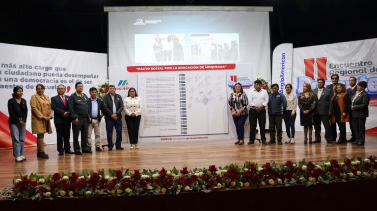 Pacto a favor de la educación en Moquegua mejorará calidad y aprendizajes