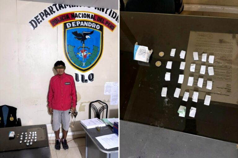 Ilo: Intervienen a presunto vendedor de drogas en el jirón Matará