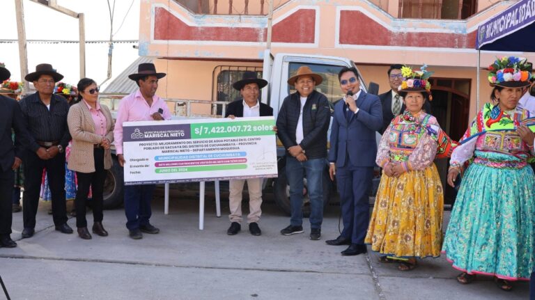 Municipalidad de Mariscal Nieto destina 7 millones para mejora de agua potable en Sacuaya