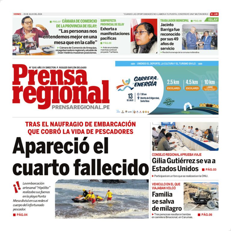 La Prensa Regional – Viernes 05 de julio de 2024