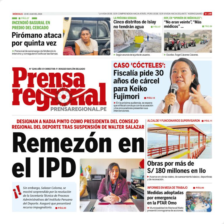La Prensa Regional – Miércoles 10 de julio de 2024