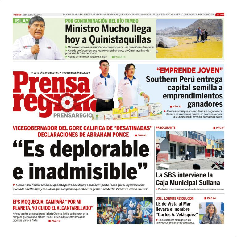 La Prensa Regional – Viernes 12 de julio de 2024