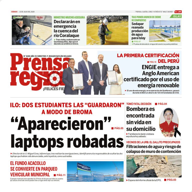 La Prensa Regional – Sábado 13 de julio de 2024