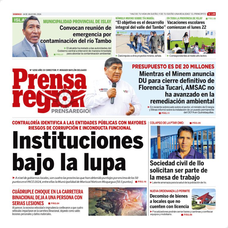La Prensa Regional – Domingo 14 de julio de 2024