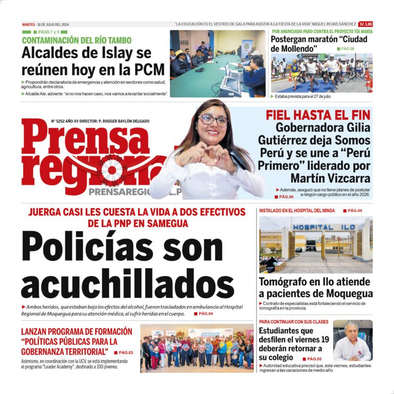 La Prensa Regional – Martes 16 de julio de 2024