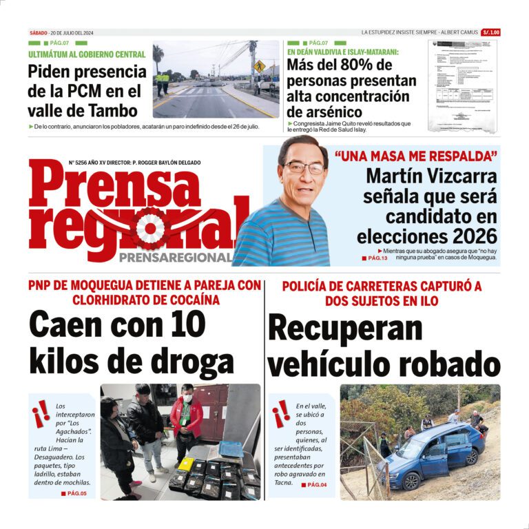 La Prensa Regional – Sábado 20 de julio de 2024