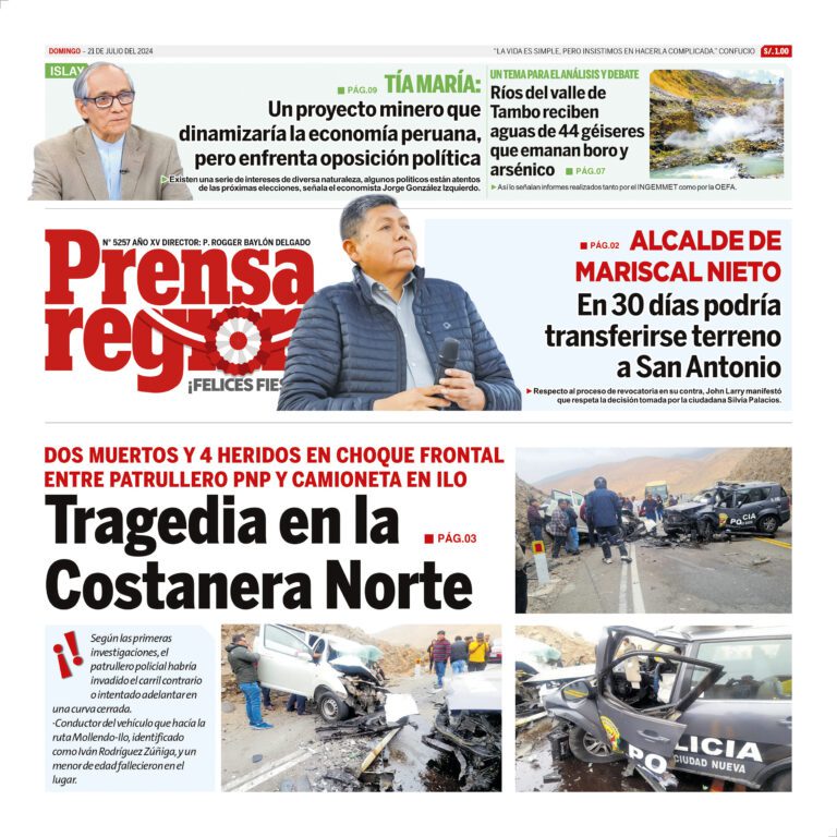 La Prensa Regional – Domingo 21 de julio de 2024