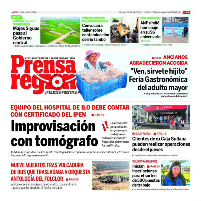 La Prensa Regional – Martes 23 de julio de 2024