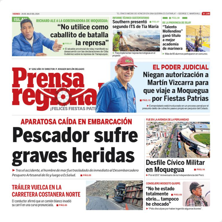 La Prensa Regional – Viernes 26 de julio de 2024