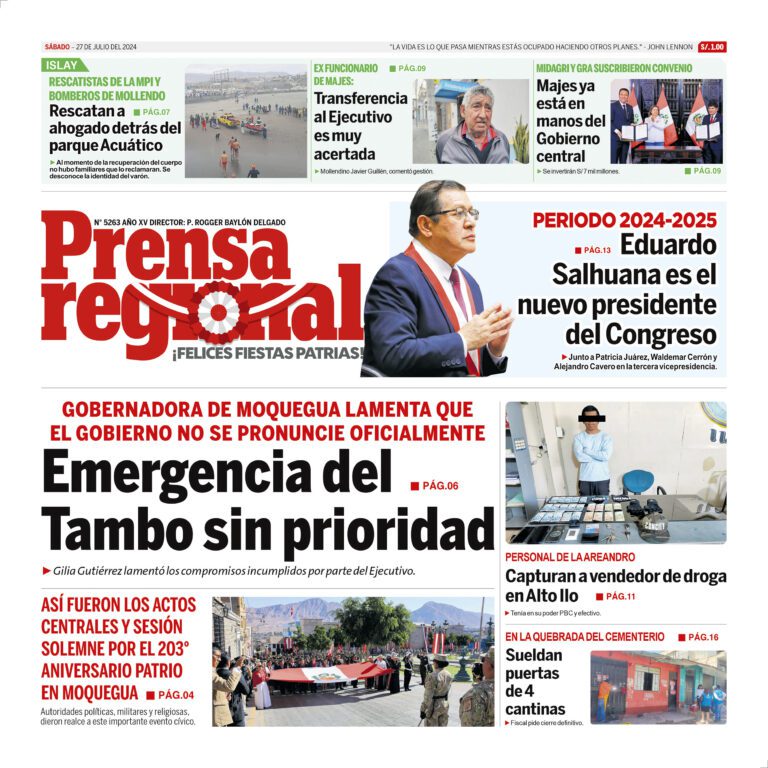 La Prensa Regional – Sábado 27 de julio de 2024