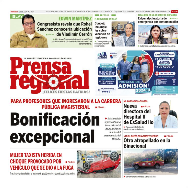 La Prensa Regional – Domingo 28 de julio de 2024